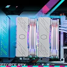 مبرد هوائي للمعالج Cooler Master Hyper 622 Halo ثنائي البرج مع مروحتي Halo² ARGB و6 أنابيب حرارية، أبيض - Image 15