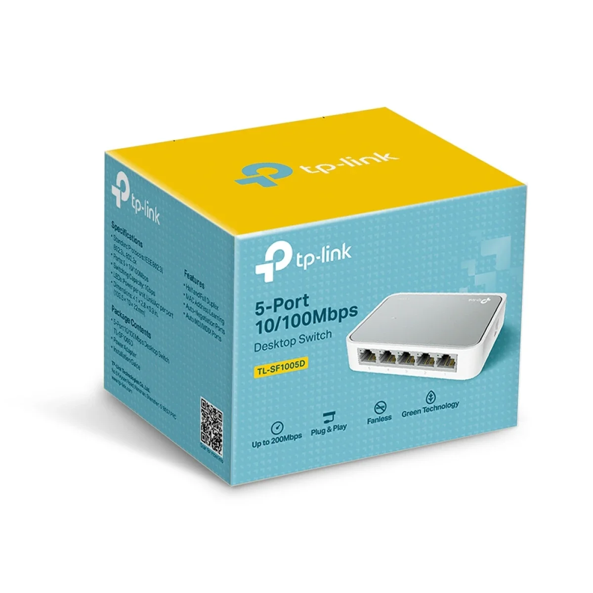 سويتش مكتبي TP-LINK TL-SF1005D بخمسة منافذ 10/100Mbps - Thumbnail 2