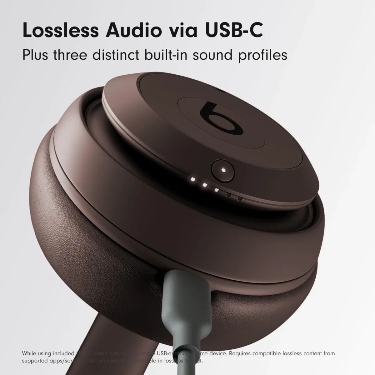 سماعات رأس Beats Studio Pro لاسلكية فوق الأذن مع إلغاء الضوضاء النشط وصوت USB-C بدون فقدان وبطارية حتى 40 ساعة - بني داكن - Thumbnail 2