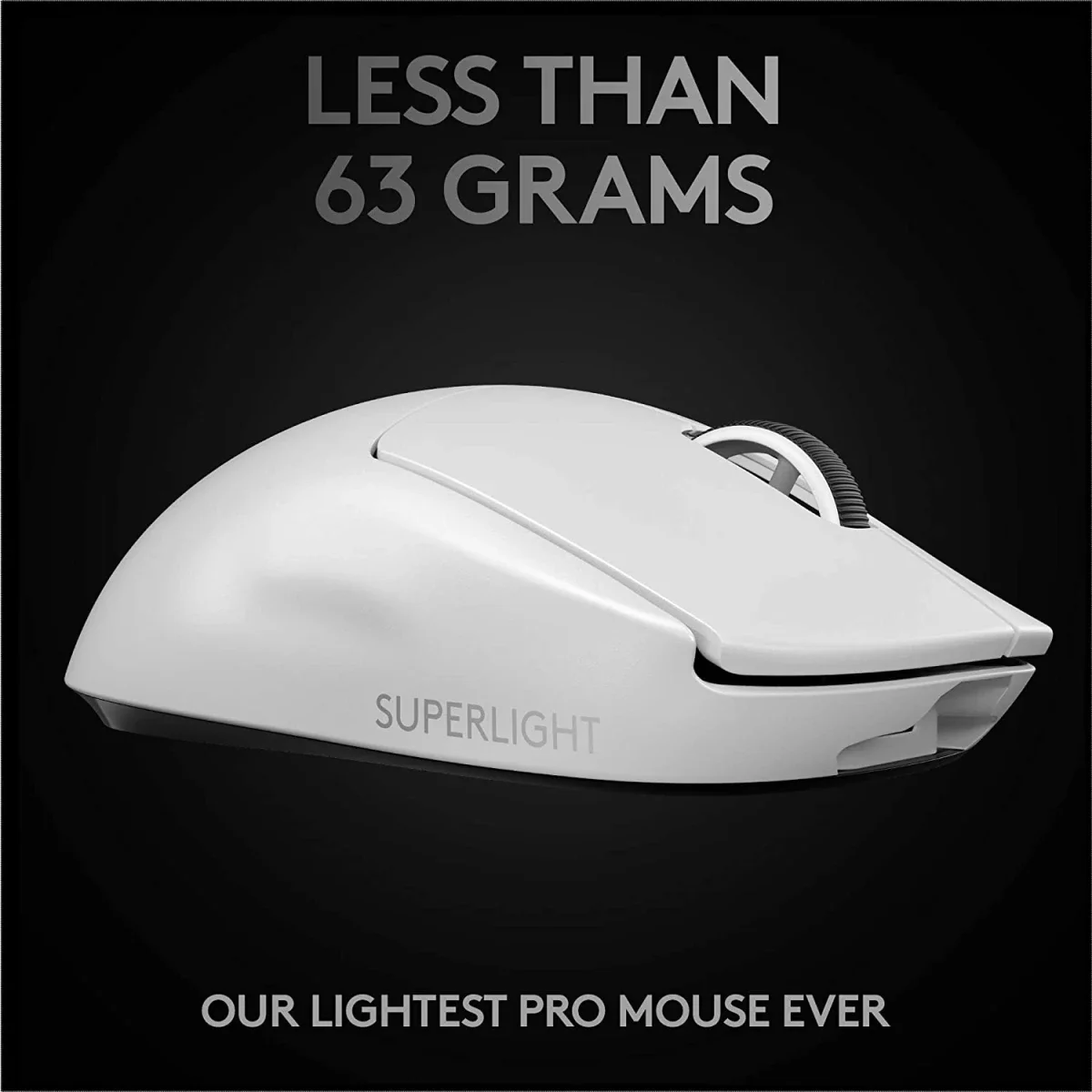 ماوس ألعاب لاسلكي Logitech G PRO X SUPERLIGHT بمستشعر HERO 25K ودقة 25,600 DPI و5 أزرار أبيض - Thumbnail 4