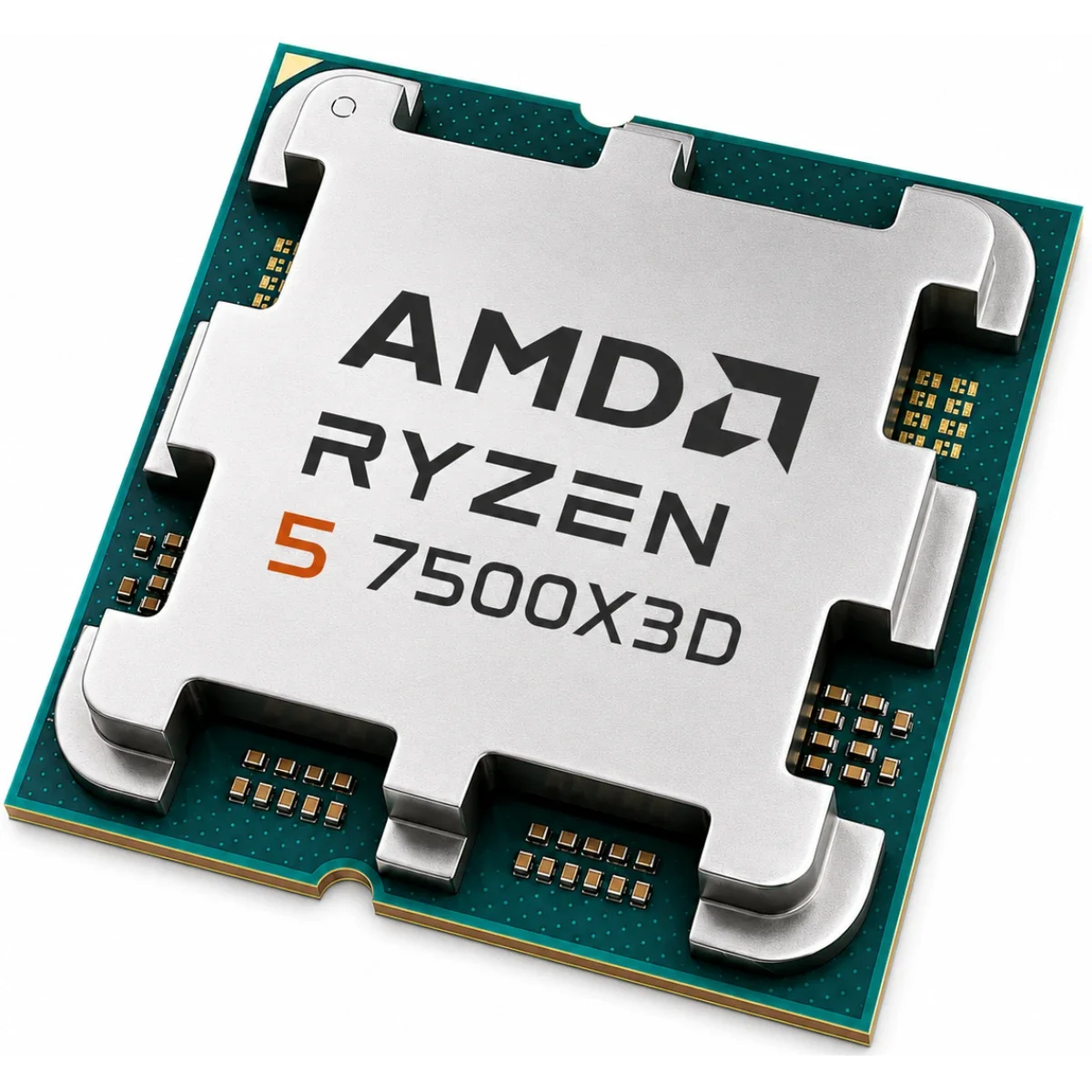 معالج مكتبي AMD Ryzen 5 7500X3D سداسي النواة 4.0GHz حتى 4.7GHz ماكس بوست وذاكرة مخبأة 102MB ومقبس AM5 إصدار Tray - Image 1