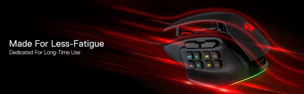 Redragon M811 Aatrox MMO Gaming Mouse, Wired RGB, 15 Programmable Buttons - Thumbnail 12