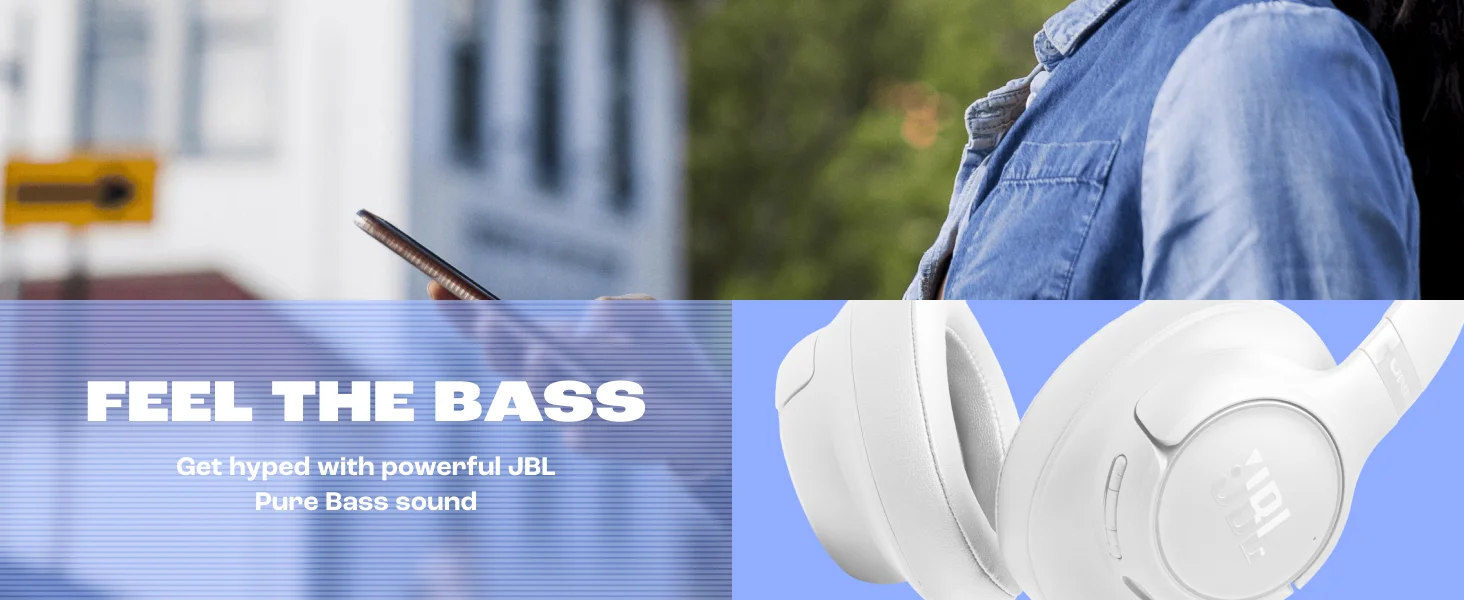 JBL Tune 730BT Wireless Over-Ear Headphones, White - Thumbnail 5