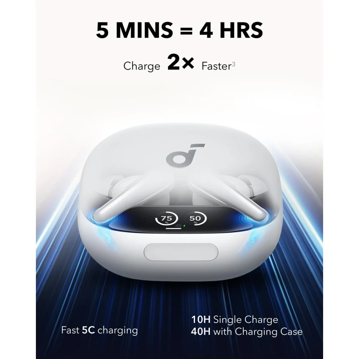 سماعات أذن لاسلكية Anker Soundcore Liberty 4 Pro عازلة للضوضاء - أبيض - Thumbnail 2