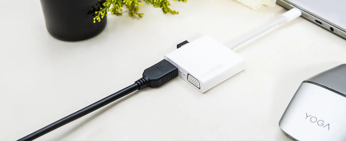 موزع Lenovo USB-C 3-in-1 Travel Hub مع 4K HDMI وVGA وUSB 3.0 - أبيض - Image 8