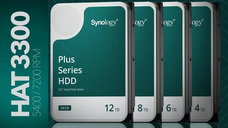 قرص صلب داخلي NAS Synology HAT3300 Plus Series سعة 8 TB SATA III مقاس 3.5 إنش