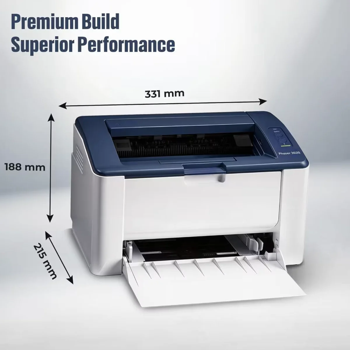 طابعة ليزر أحادية اللون Xerox Phaser 3020 صغيرة 20 صفحة بالدقيقة Wi‑Fi وUSB وذاكرة 128MB - Image 3