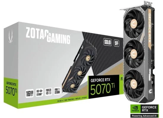 ZOTAC GAMING GeForce RTX 5070 Ti SOLID SFF 16GB GDDR7 Graphics Card - Thumbnail 3