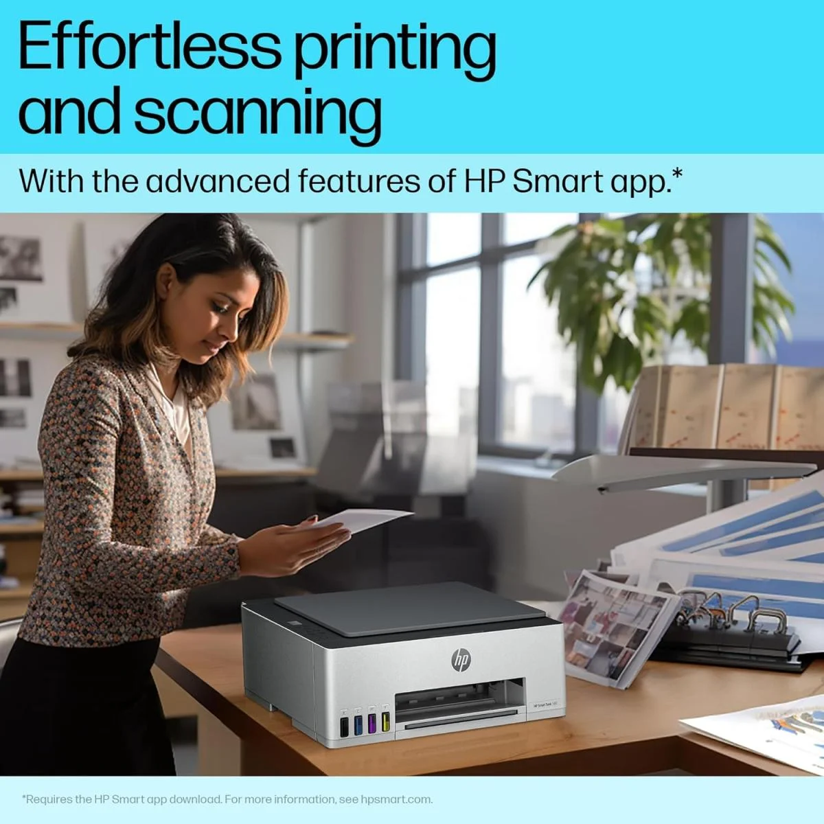طابعة HP Smart Tank 580 متعددة الوظائف بخزان حبر لاسلكية للطباعة والنسخ والمسح الضوئي - Thumbnail 4