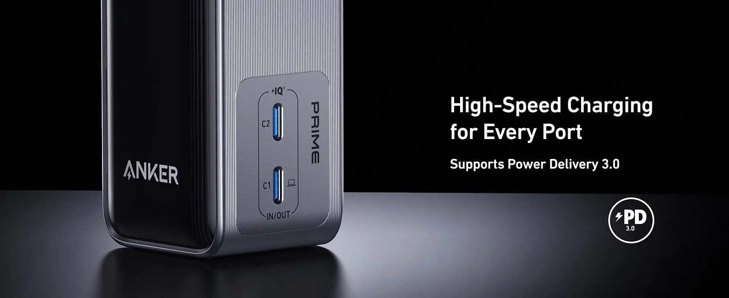 بطارية محمولة Anker Prime بسعة 9,600mAh وقدرة 65W مع قابس AC مدمج - Thumbnail 12