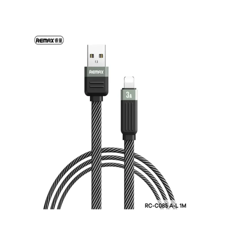 Remax Janker Series RC-C085 3A Braided USB-A to Lightning Fast Charging Cable – 1M – Black