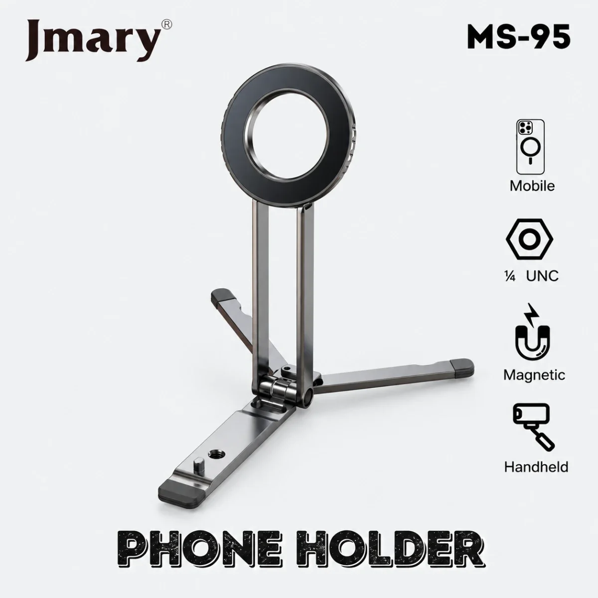 حامل جوال مغناطيسي Jmary MS-95 قابل للطي بزاوية 180° - Image 3