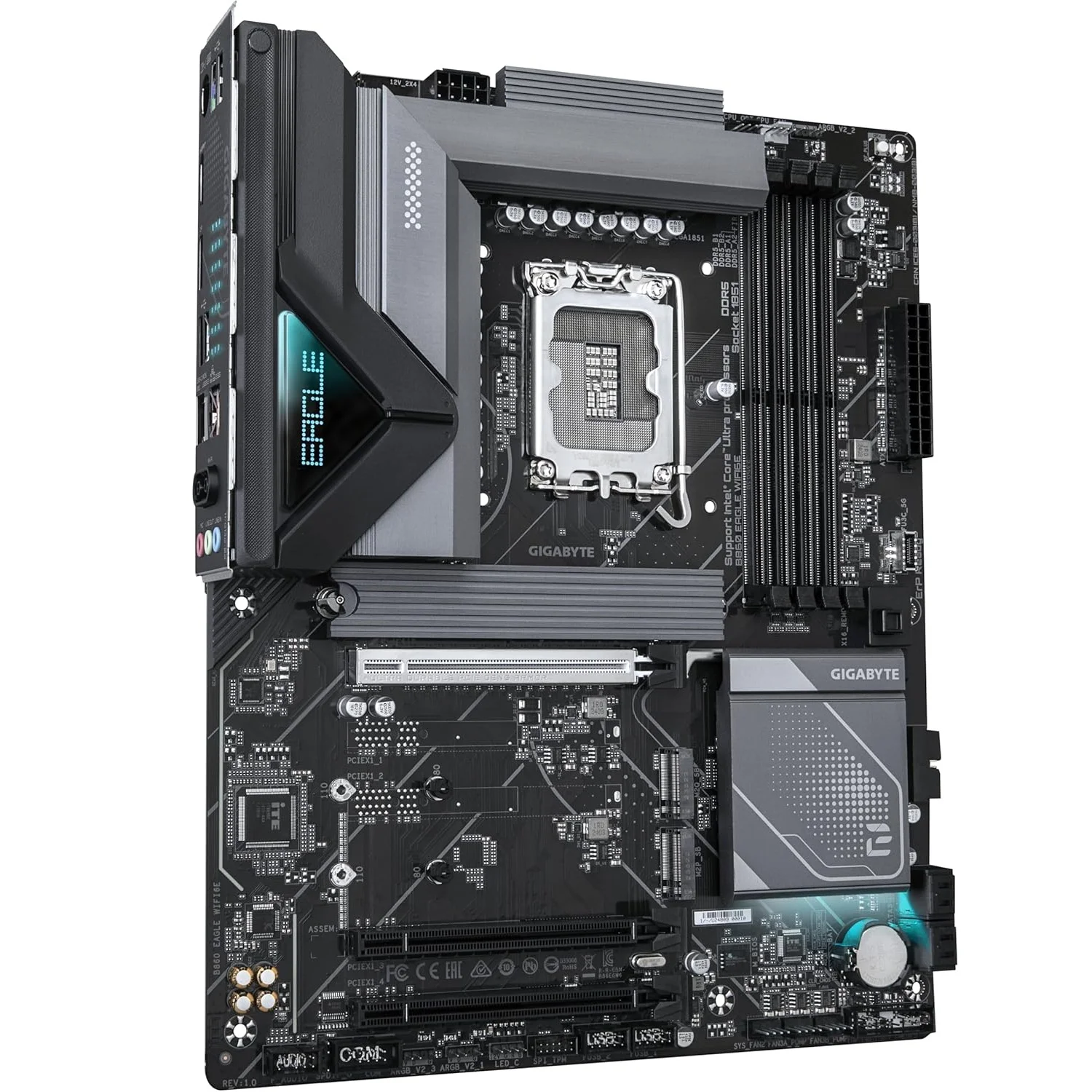 لوحة أم GIGABYTE B860 EAGLE WIFI6E لمعالجات Intel Core Ultra، DDR5 حتى 9066MHz، شبكة 2.5GbE وWi-Fi 6E - Thumbnail 3