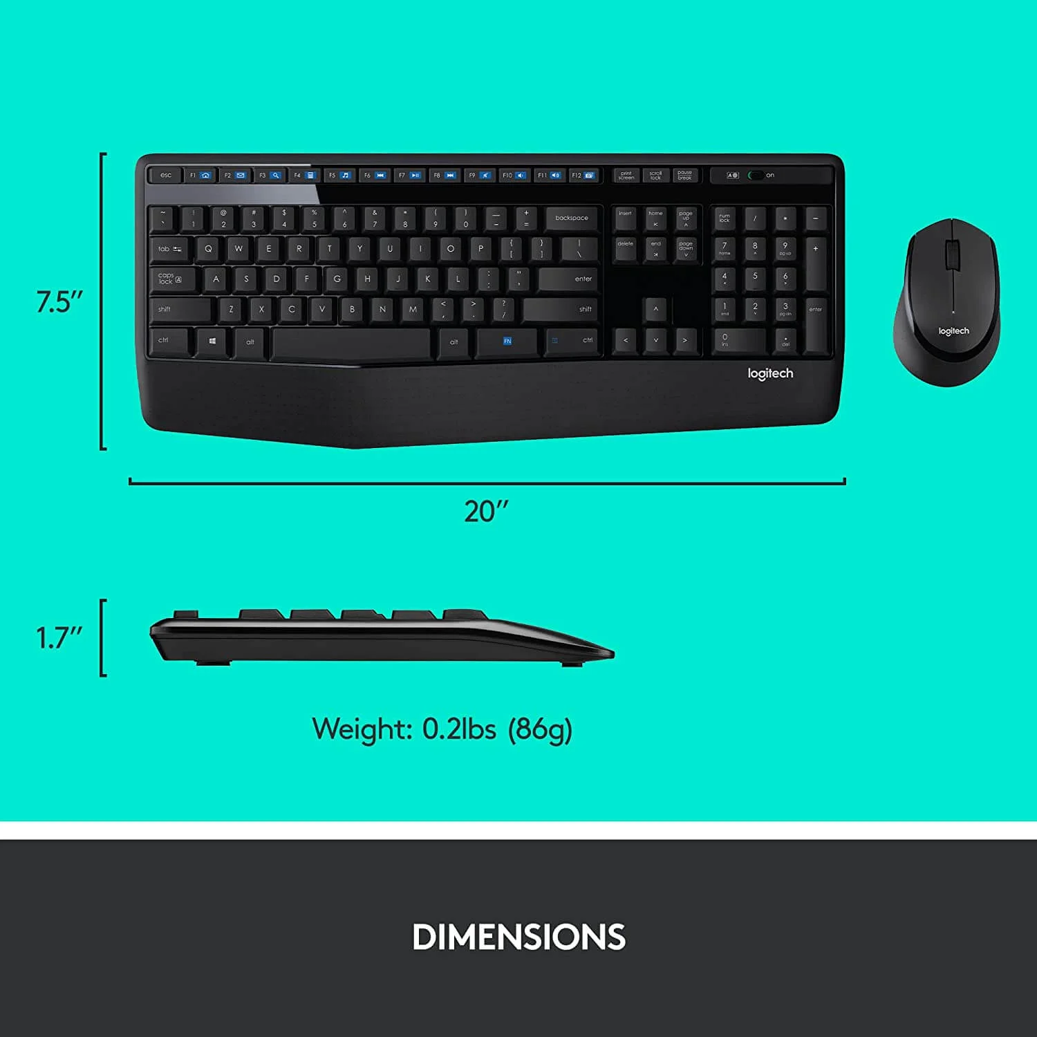 Logitech MK345 Wireless Keyboard and Mouse Combo - Image 5