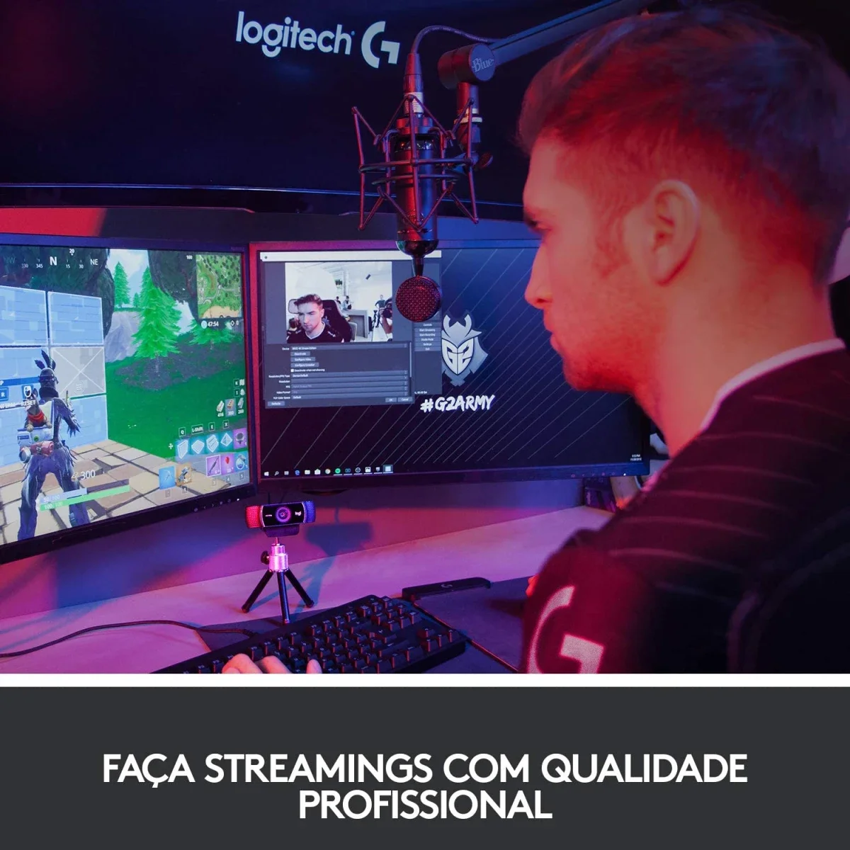 كاميرا ويب Logitech C922 Pro Stream بدقة Full HD 1080p مع حامل ثلاثي - Thumbnail 6