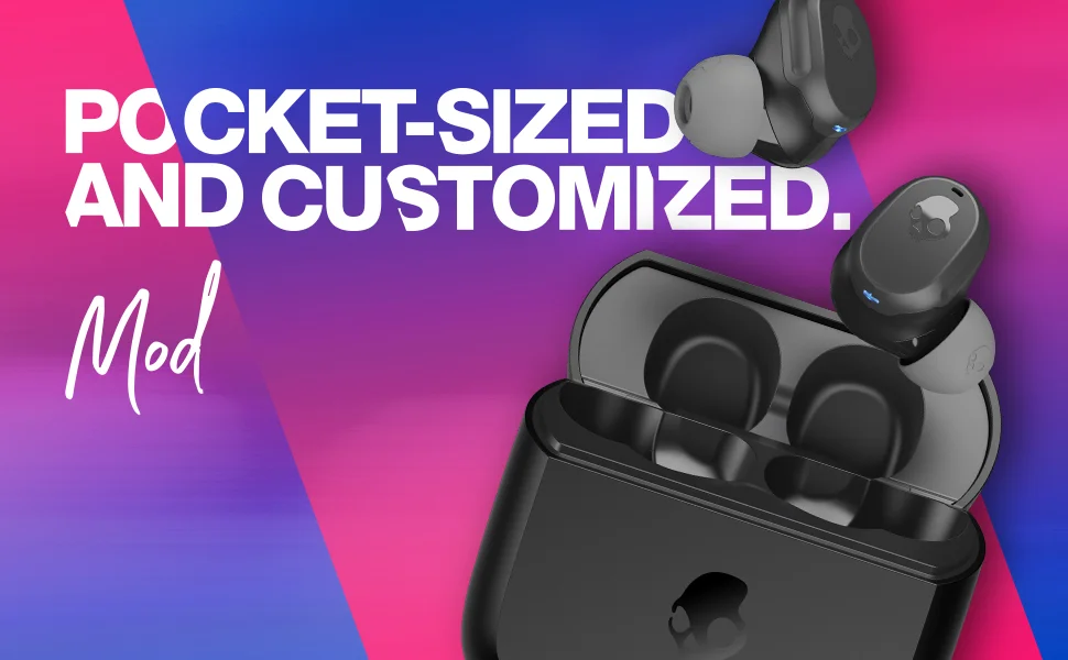 Skullcandy Mod Wireless Bluetooth Earbuds, 32-Hour Battery, True Black - Thumbnail 7