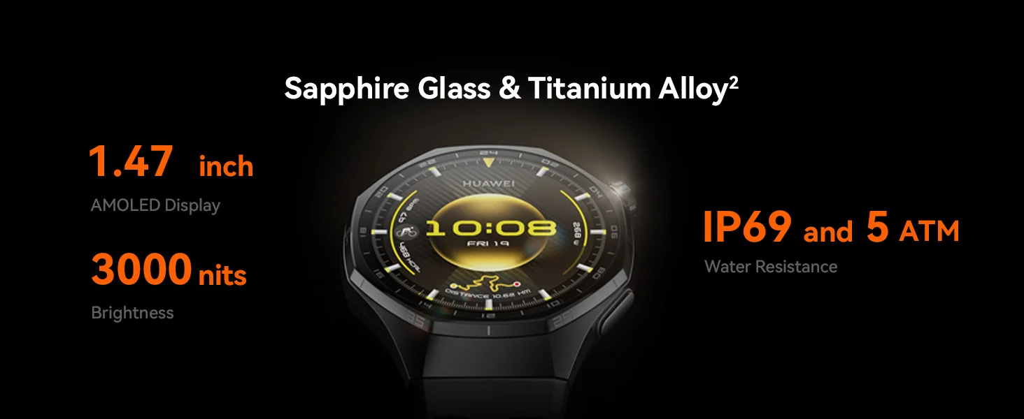 ساعة ذكية HUAWEI WATCH GT 6 Pro 46 مم GPS بشاشة AMOLED 1.47 إنش - بني - Image 18