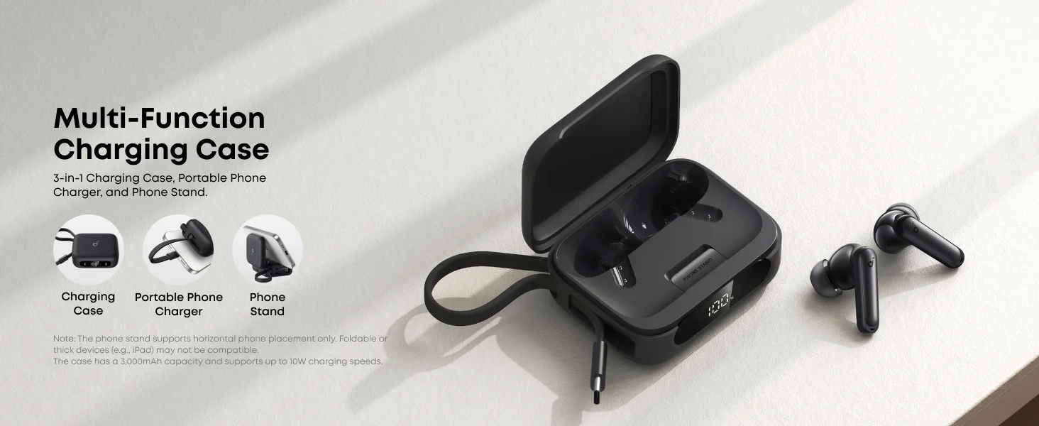 سماعات أذن Anker Soundcore P41i لاسلكية بعزل ضوضاء تكيفي مع علبة شحن 3000mAh، أبيض - Image 14