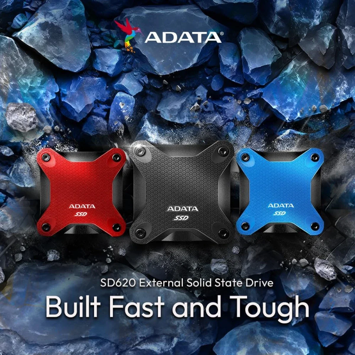 قرص SSD خارجي ADATA SD620 سعة 512GB، USB 3.2 Gen 2، مقاومة سقوط 1.22 متر بمعيار MIL-STD - أسود - Image 3