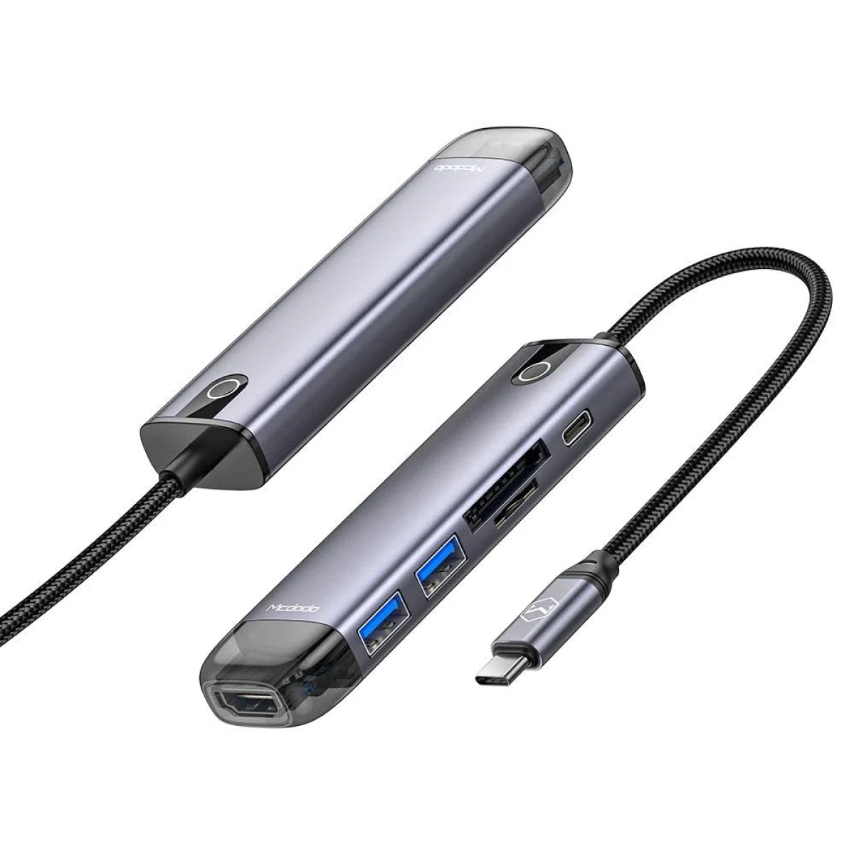 Mcdodo HU-7740 6-in-1 USB-C Hub with HDMI, VGA, 2x USB 3.0, PD 100W & SD/TF - Image 4