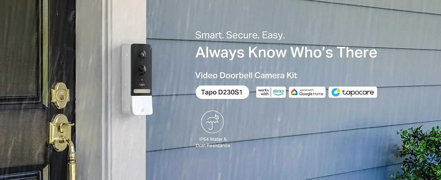 كاميرا جرس باب ذكية TP-LINK Tapo D230S1 مع جرس، 2K+ 5MP - Thumbnail 12