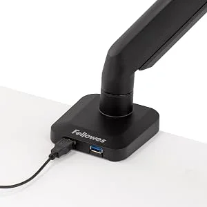 ذراع شاشة قابل للتعديل Fellowes Platinum Series أحادي باللون الأبيض - Thumbnail 9