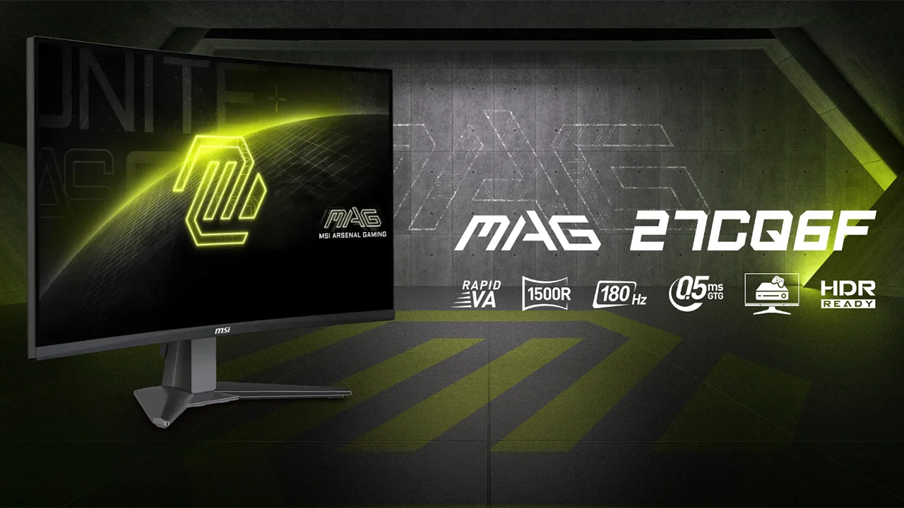 MSI MAG 27CQ6F Curved Gaming Monitor, 1500R, Rapid VA, 0.5ms, WQHD 1440p, HDR Ready - Thumbnail 6