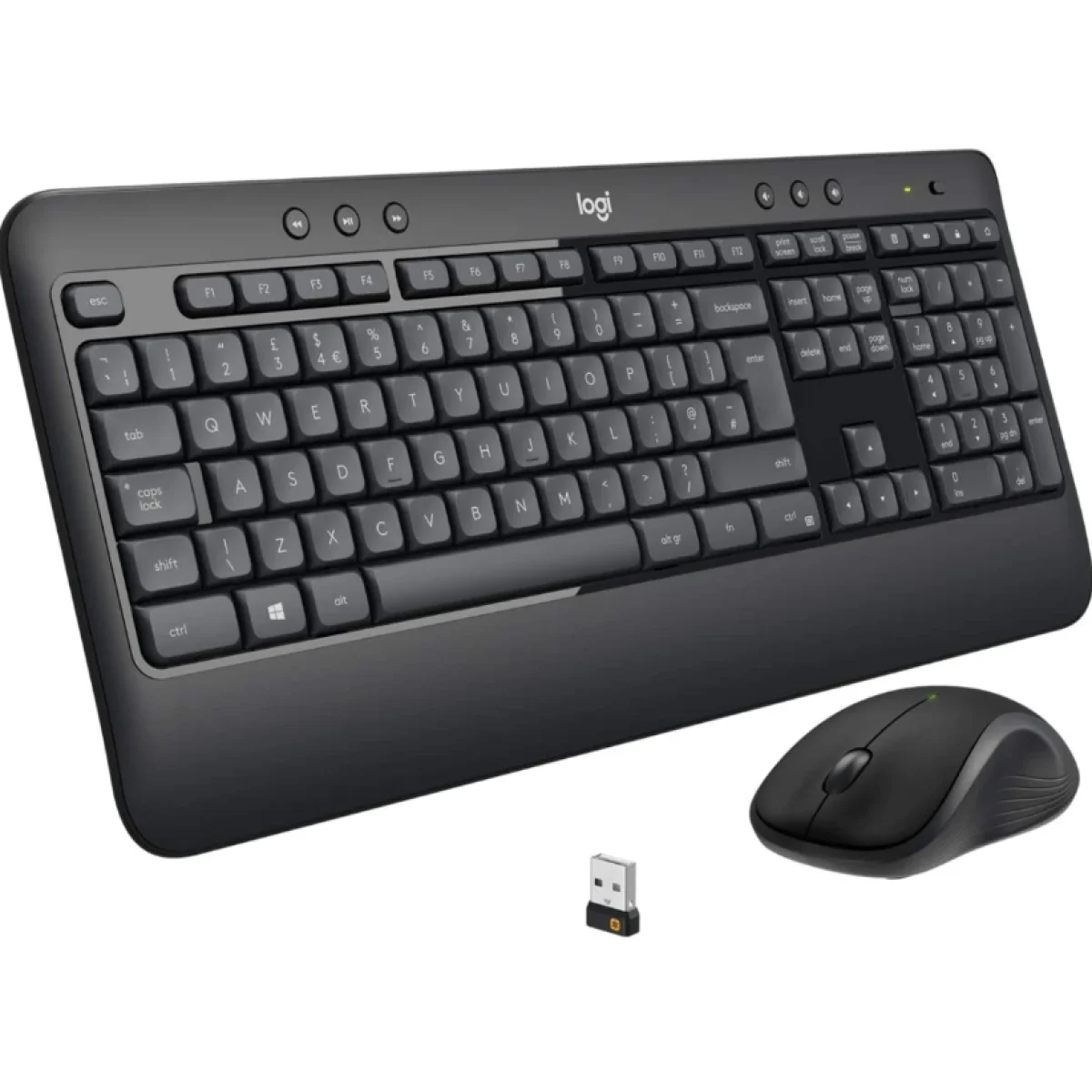طقم كيبورد وماوس لاسلكي Logitech MK540 Advanced مع مستقبل Unifying
