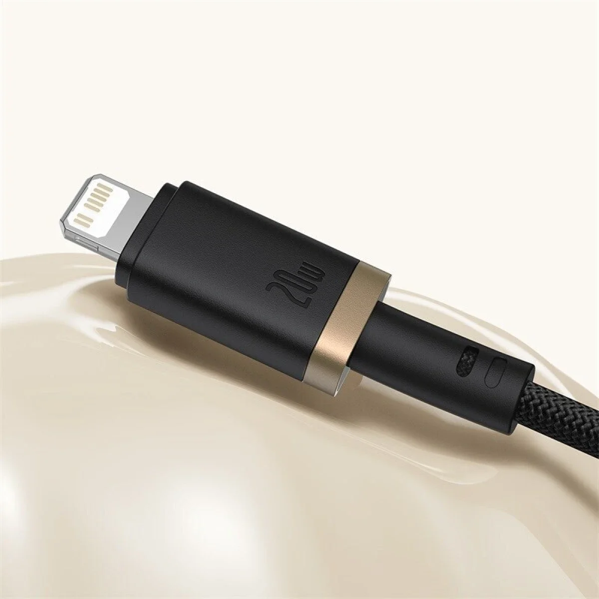 كابل Baseus Dura مضفر USB-C إلى Lightning بقدرة 20 واط وطول 1 متر - أسود - Image 5