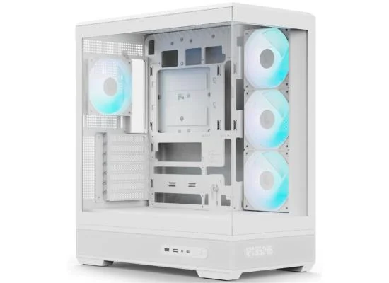 AeroCool P500B DIGI White ARGB ATX Mid-Tower Gaming Case with Display - Image 4