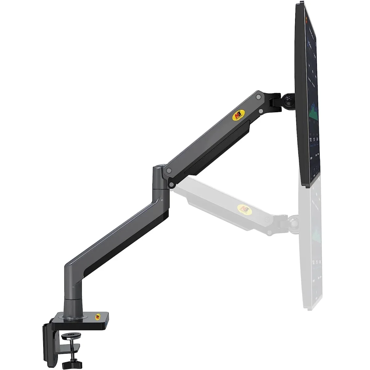North Bayou NB G40 Gas Spring Monitor Arm for 22-40 Inch Screens - Thumbnail 3