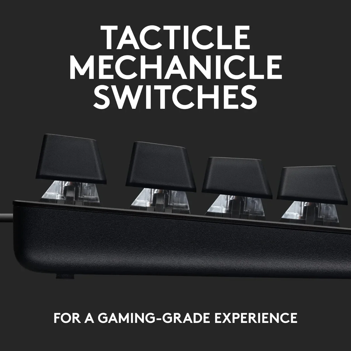 لوحة مفاتيح ألعاب ميكانيكية Logitech بإضاءة بيضاء وهيكل ألمنيوم أسود G413 TKL SE - Thumbnail 2