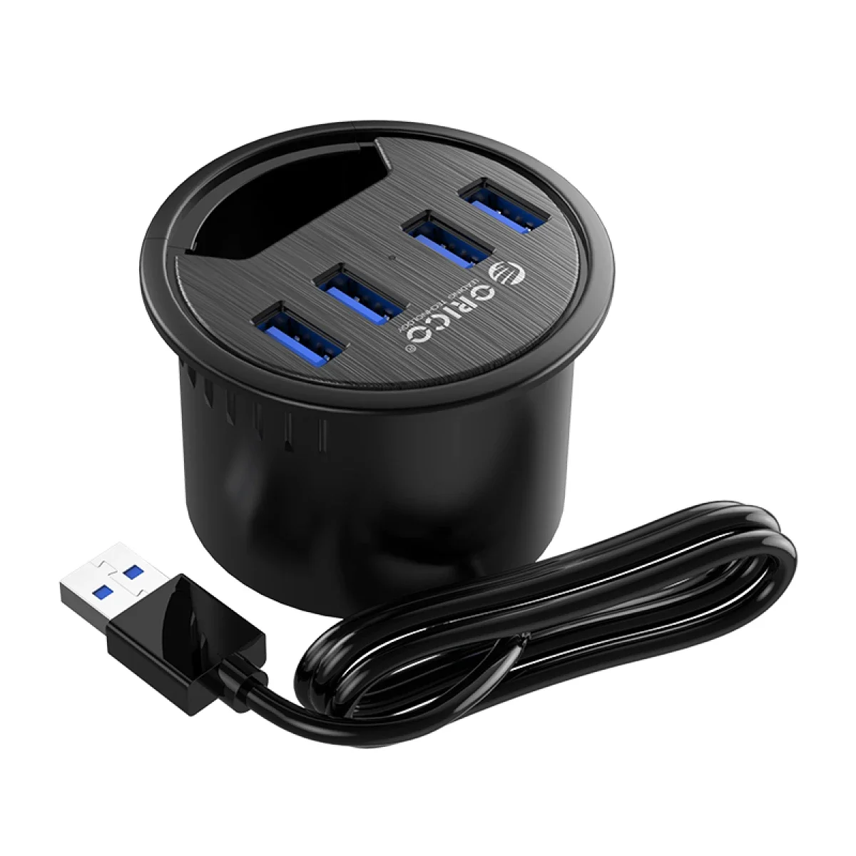 موزع ORICO USB 3.0 مكتبي 4 منافذ بفتحة جروميت وكابل 1.5 متر