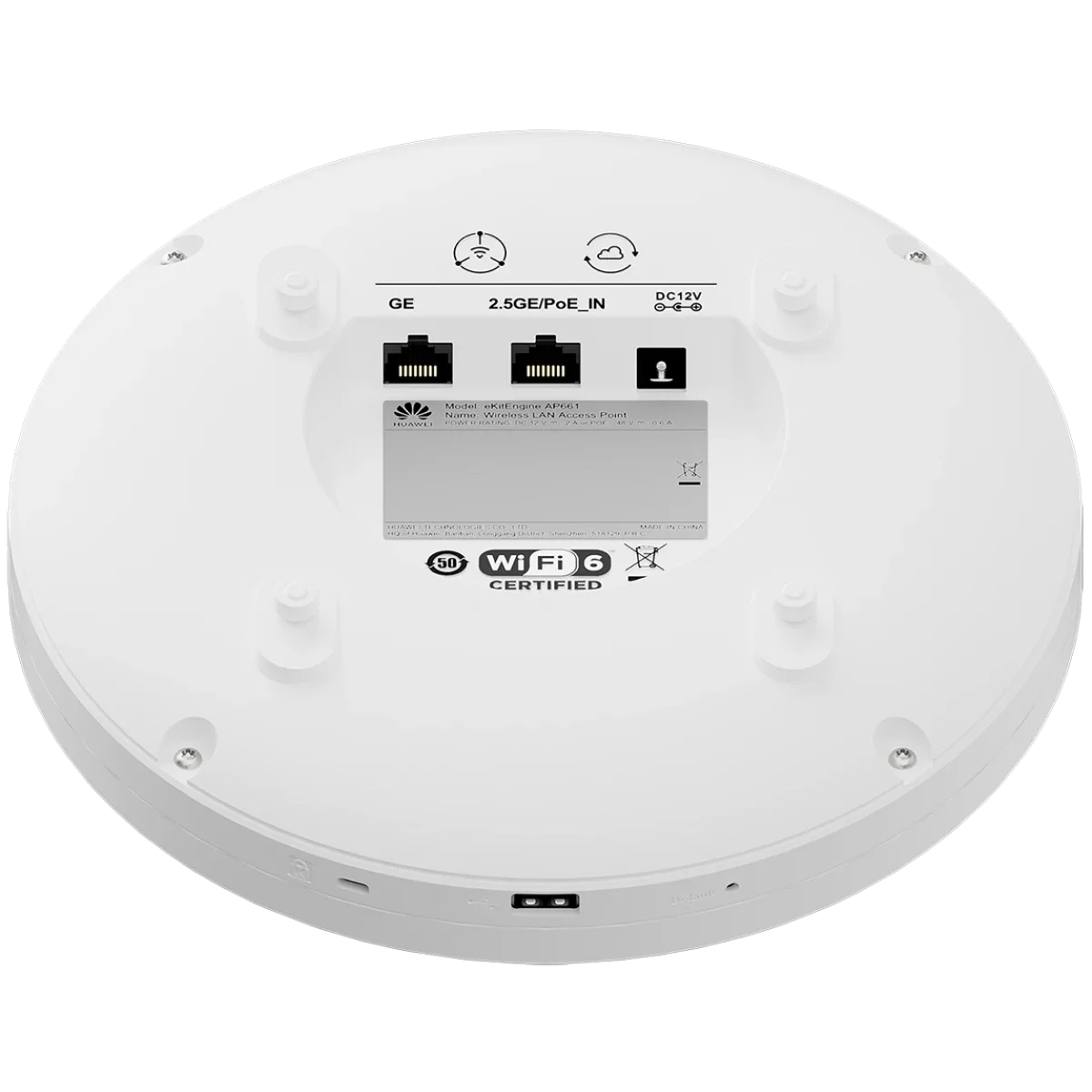 جهاز لاسلكي لتوسيع وتحسين نطاق الانترنت HUAWEI eKitEngine AP661 Wi‑Fi 6 AX6600 ثنائية النطاق للتركيب السقفي - Image 3