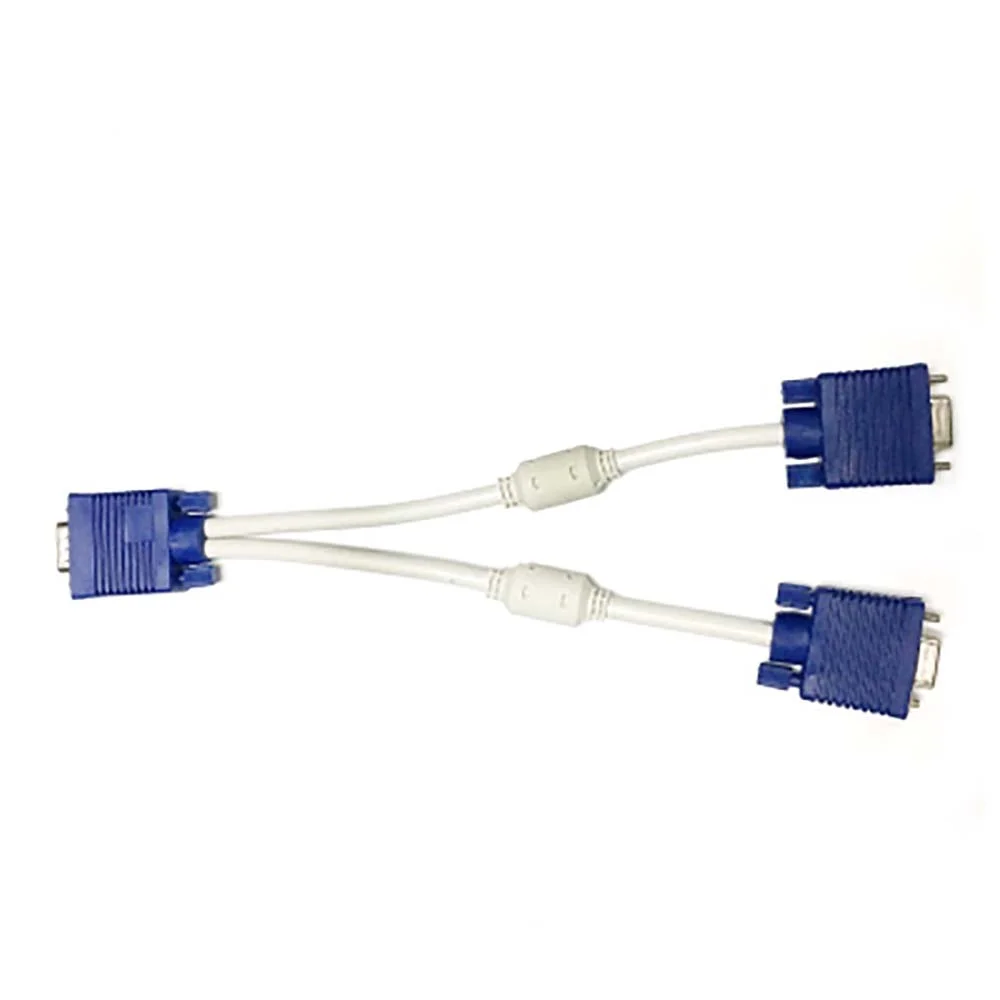 HAING HI-202-VGA VGA Splitter Cable Adapter, Male to Two VGA Female - Thumbnail 2