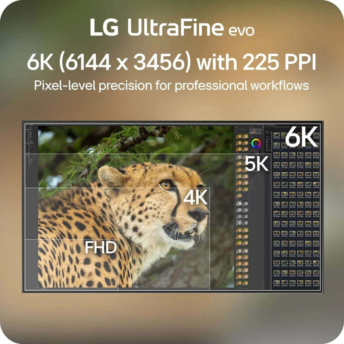 LG 32U990A-S UltraFine 32-inch 6K Professional Monitor, Nano IPS Black, Thunderbolt 5, DisplayHDR 600, Speakers, HDMI 2.1, DisplayPort 2.1, USB-C, Tilt/Height/Pivot Stand, Silver - Thumbnail 2