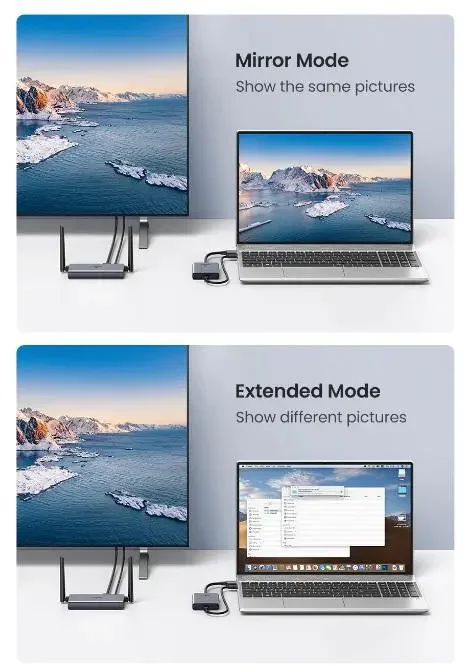 مُرسل و مستقبل HDMI لاسلكي Ugreen 50633A مع جهاز إرسال واستقبال 50 متر 1080P 60Hz - Image 5