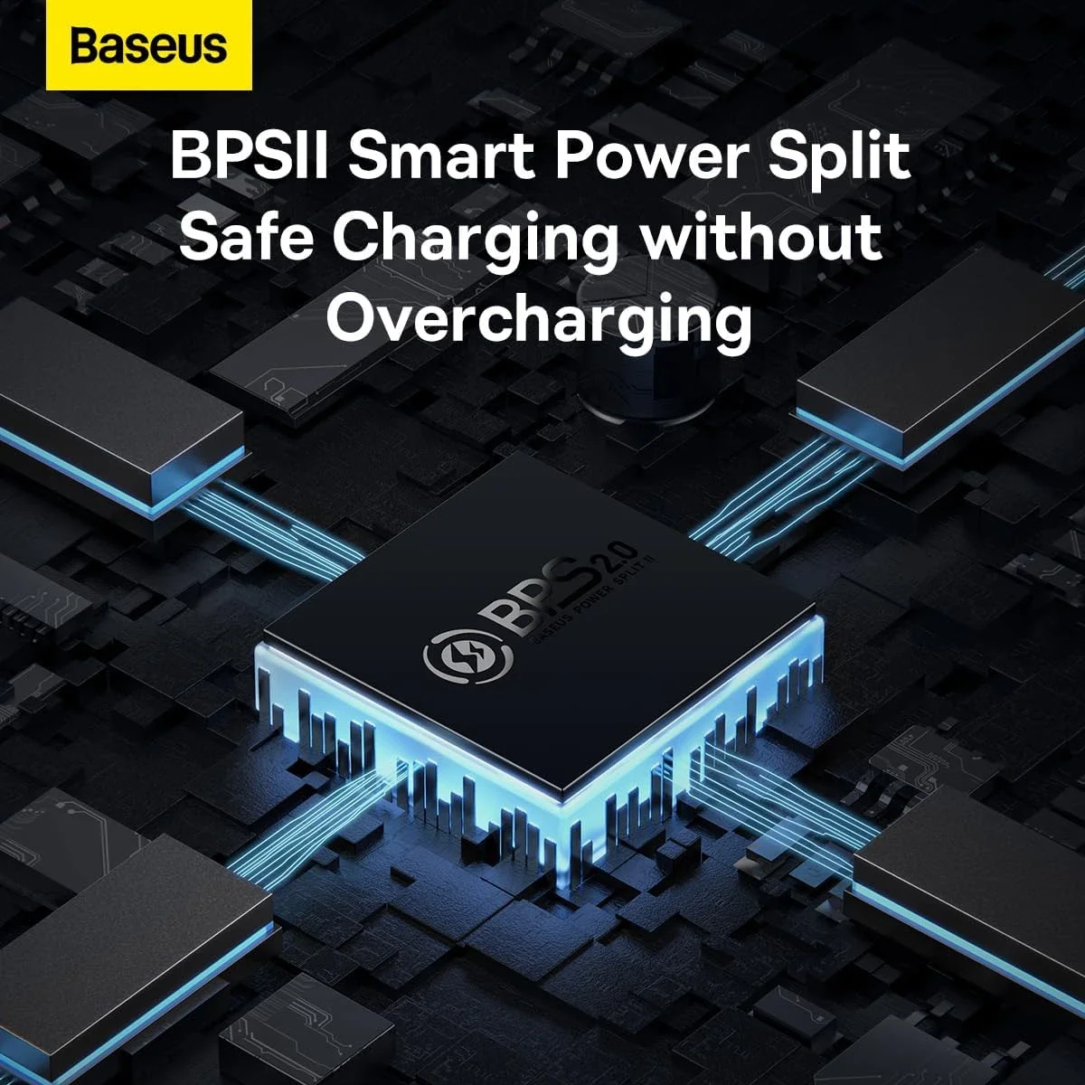 Baseus GaN5 Pro 65W GaN Wall Charger, 2 USB-C + USB-A, 1m 100W USB-C Cable - White - Thumbnail 6