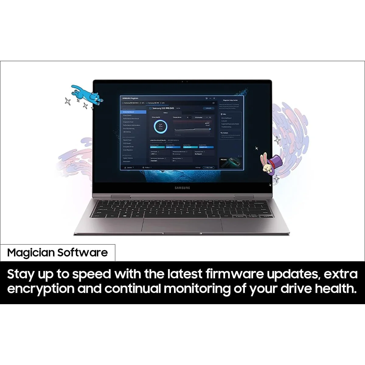 وحدة تخزين SSD Samsung 990 EVO بسعة 2 تيرابايت PCIe 5.0 M.2 2280 NVMe - Thumbnail 7
