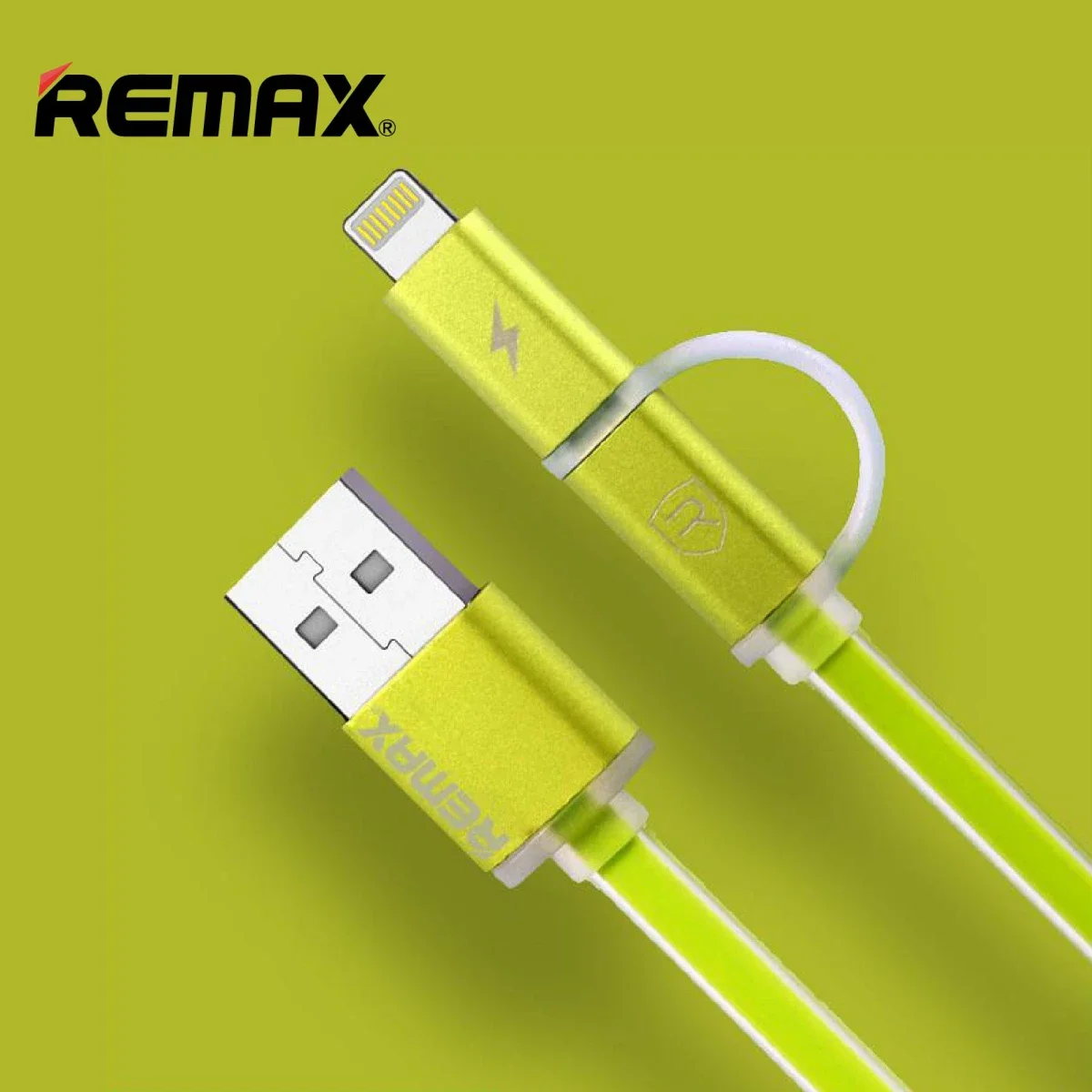 Remax Aurora 2-in-1 Micro USB & Lightning Charging and Data Cable RC-020T