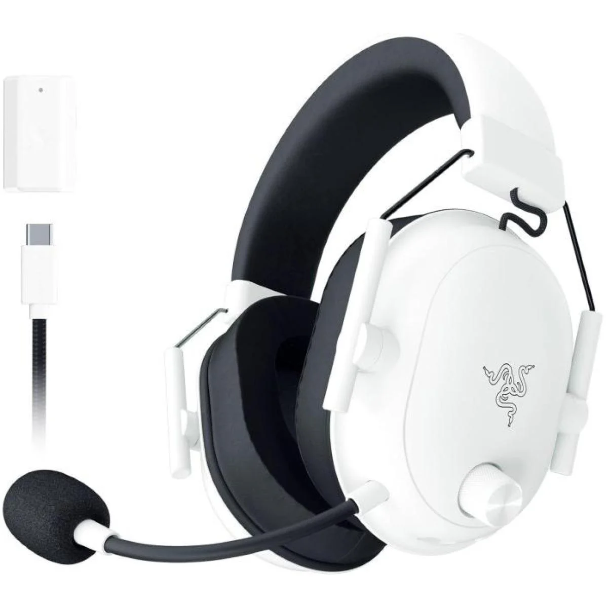 Razer BlackShark V2 Pro 2023 Wireless Bluetooth Gaming Headset, THX 7.1, 70-Hour Battery, White - Thumbnail 2