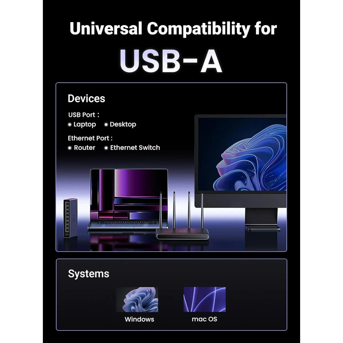 Ugreen 25051 USB 3.0 to 2.5G Ethernet Adapter with RJ45 Aluminum Housing - Thumbnail 3