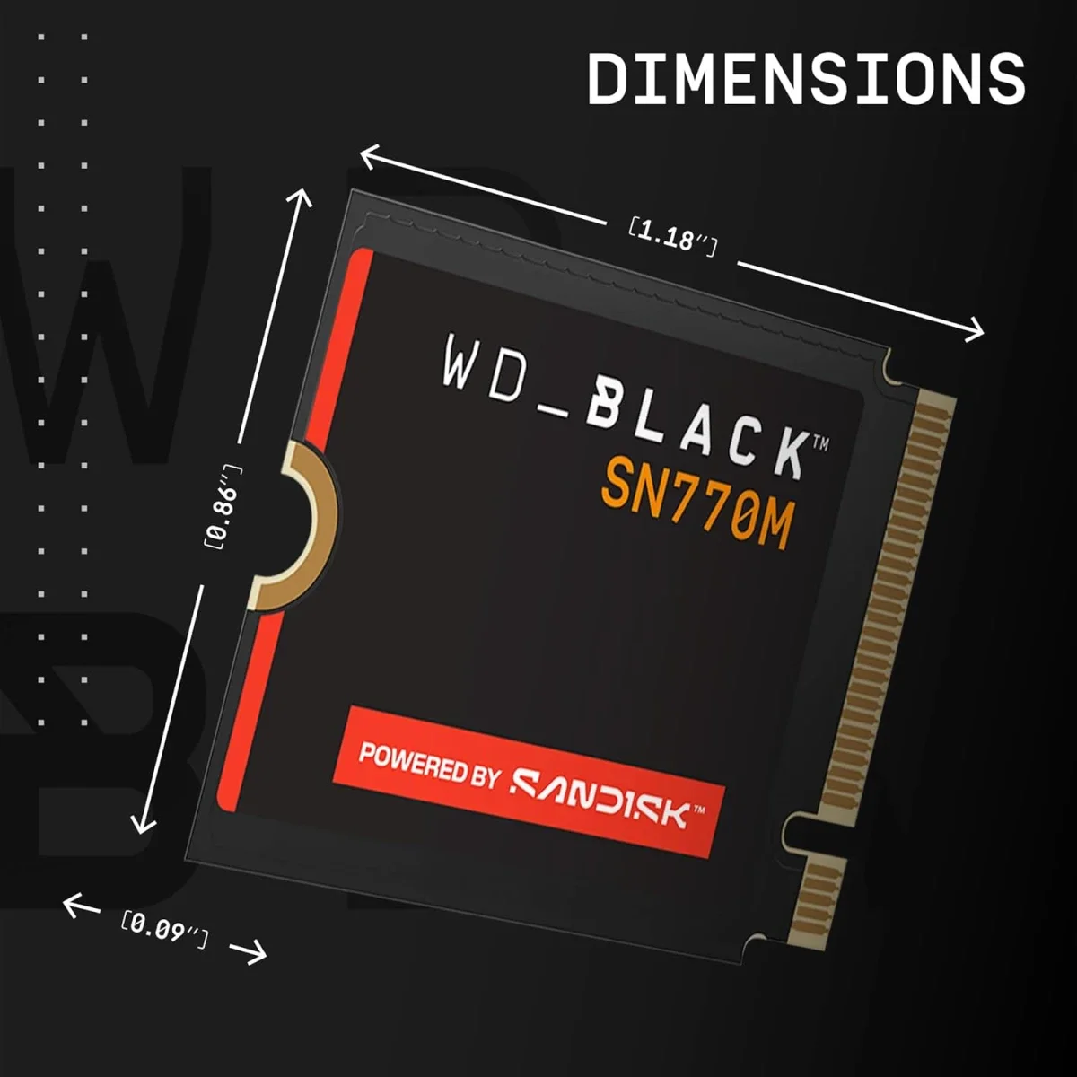 Western Digital WD_BLACK SN770M 2TB M.2 2230 NVMe SSD - Image 3