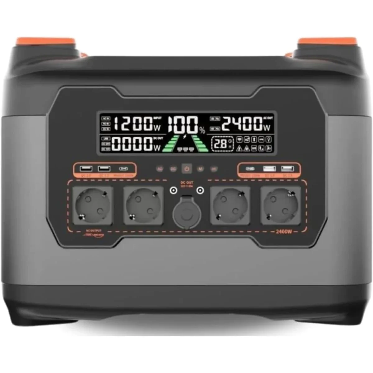 محطة طاقة محمولة Kodak S2400 بسعة 2047.5Wh، خرج ذروة 4800W، وإدخال شمسي 1200W