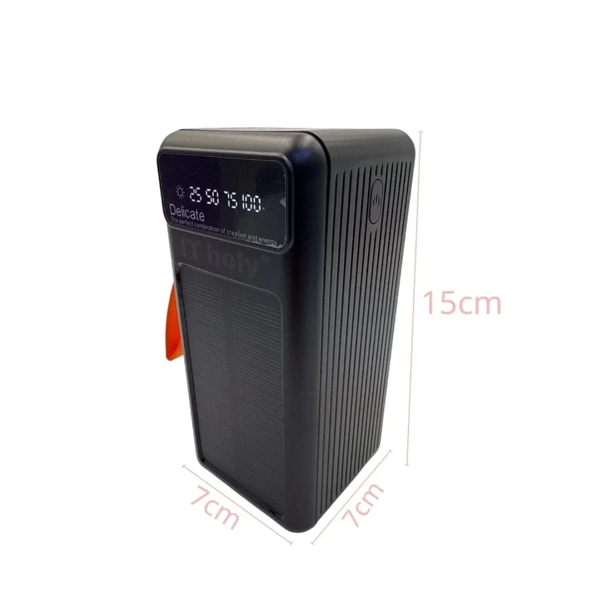IT Holy B53 Solar Power Bank 50000mAh 10W with 4 Built-in Cables Black - Thumbnail 5