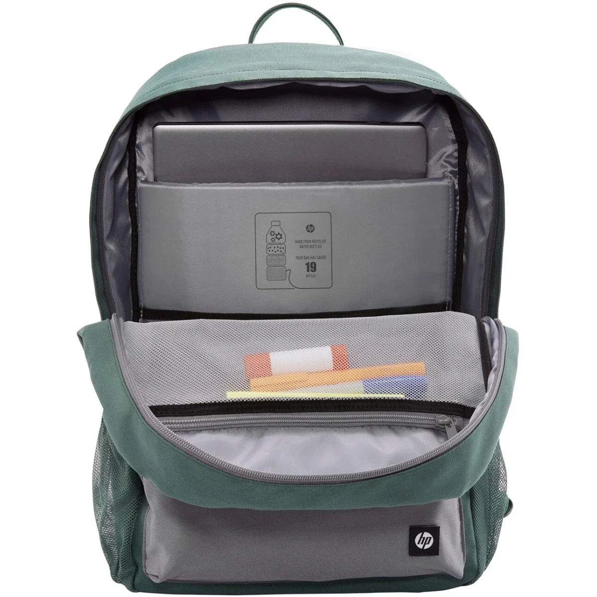 HP Campus Backpack for 15.6 Inch Laptop 17L Water Resistant - Green - Image 2