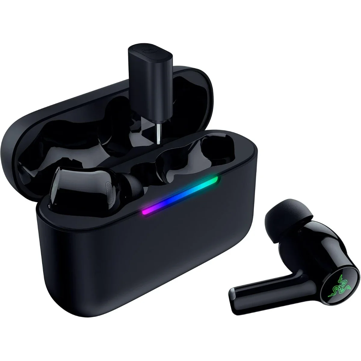 Razer Hammerhead V3 HyperSpeed Wireless ANC Gaming Earbuds, 2.4GHz & Bluetooth 6.0, Up to 40 Hr Battery, THX Spatial Audio, for Smartphones, PC, Laptop, Tablet, PS5 & Steam Deck – Black