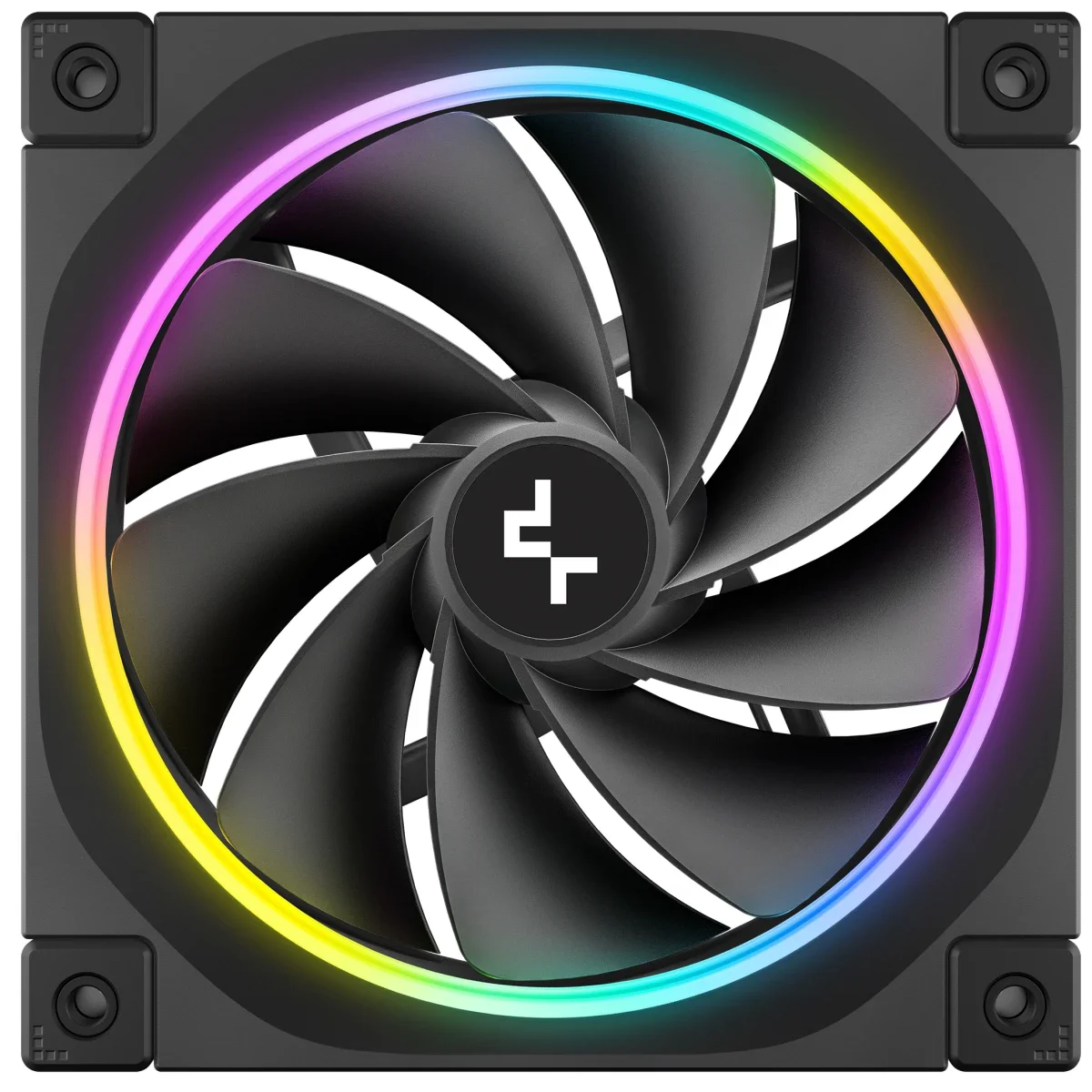 مروحة كيس DeepCool FL12R بشفرة معكوسة 120mm ARGB باللون الأسود - Thumbnail 4