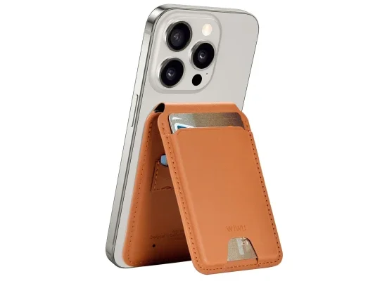محفظة WIWU MW-005 Mag Wallet FM نحيفة ومغناطيسية مع Find My - بني - Image 7