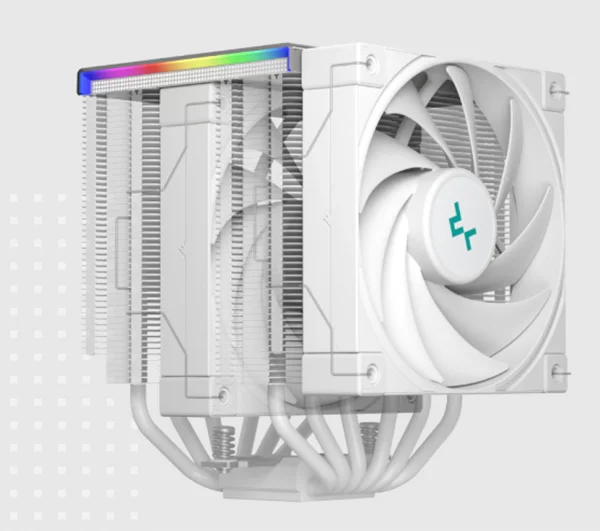 مبرد هوائي للمعالج DeepCool AK620 Digital أبيض مع ARGB وشاشة رقمية وقدرة تبريد 260W TDP - Thumbnail 12